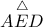 \overset{\triangle}{AED}