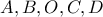 A,B,O,C,D