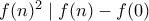 f(n)^2 \mid f(n)-f(0)