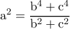 \rm a^2=\dfrac{b^4+c^4}{b^2+c^2}