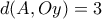 \displaystyle{d(A,Oy)=3}