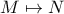 M\mapsto N