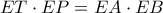 ET \cdot EP= EA \cdot EB