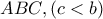ABC , (c<b)