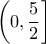 \left(0,\dfrac{5}{2}\right]