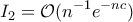\displaystyle{I_2=\mathcal O(n^{-1}e^{-nc})}