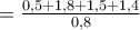 =\frac{0,5+1,8+1,5+1,4}{0,8}
