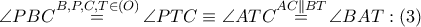 \angle PBC\overset{B,P,C,T\in \left( O \right)}{\mathop{=}}\,\angle PTC\equiv \angle ATC\overset{AC\parallel BT}{\mathop{=}}\,\angle BAT:\left( 3 \right)