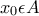 x_{0} \epsilon A