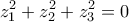 \displaystyle{\displaystyle  
z_1 ^2  + z_2 ^2  + z_3 ^2  = 0 
}
