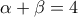 \alpha+\beta=4