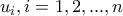 {u_i},i = 1,2,...,n