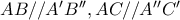 AB//A'B'', AC// A''C'