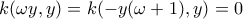 k(\omega y,y)=k(-y(\omega+1),y)=0