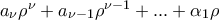 a_{\nu }\rho ^{\nu }+a_{\nu -1}\rho ^{\nu -1}+...+\alpha _{1}\rho