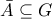\bar{A} \subseteq G
