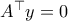 A^{\top}y=0