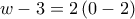 w-3=2\left( 0-2\right)