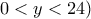 0<y<24)