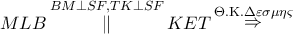 MLB\mathop \parallel \limits^{BM \bot SF,TK \bot SF} KET\mathop  \Rightarrow \limits^{\Theta .{\rm K}.\Delta \varepsilon \sigma \mu \eta \varsigma }