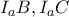 \displaystyle{I_aB,I_aC}