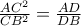 \frac{AC^{2}}{CB^{2}}= \frac{AD}{DB}