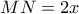 MN = 2x