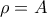 \rho =A