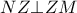 \displaystyle NZ \bot ZM \displaystyle NZ \bot ZM