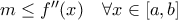 m \leq f''(x) \quad \forall x \in [a,b]