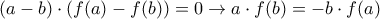 (a-b) \cdot (f(a)-f(b))=0 \rightarrow a \cdot f(b)= -b \cdot f(a)