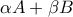 \alpha A+\beta B