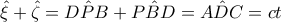 \displaystyle{\hat \xi  + \hat \zeta  = D\hat PB + P\hat BD = A\hat DC = ct}