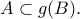 A\subset g(B).