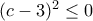 (c-3)^2 \le 0