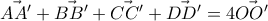 \vec{AA{'}}+\vec{BB{'}}+\vec{CC{'}}+\vec{DD{'}}=4\vec{OO{'}}