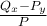 \frac{Q_x-P_y}{P}
