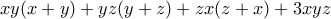 xy(x+y)+yz(y+z)+zx(z+x)+3xyz