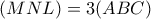 (MNL)=3(ABC)