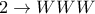 2\rightarrow WWW 2\rightarrow WWW