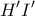 \displaystyle{H'I'}