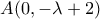 A(0, - \lambda + 2)
