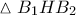 \vartriangle B_{1}HB_{2}