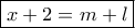 \boxed{x+2=m+l}
