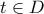 t\in D