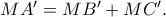 MA'=MB'+MC'. MA'=MB'+MC'.