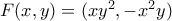 F(x,y)=(xy^2,-x^2y)