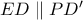ED \parallel PD'