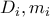 {{D}_{i}},{{m}_{i}}