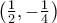 \left ( \frac{1}{2}, -\frac{1}{4} \right ) \left ( \frac{1}{2}, -\frac{1}{4} \right )